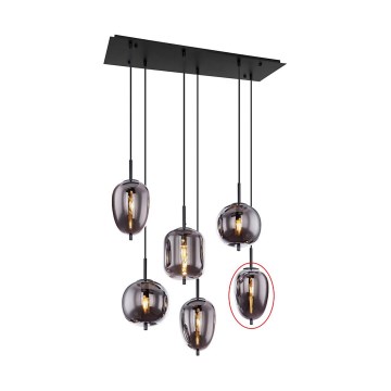 Globo - Запасне скло для люстри BLACKY E14, чорне, діаметр 15,8 см