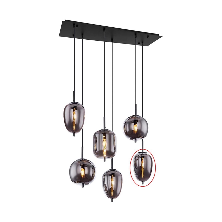 Globo - Запасне скло для люстри BLACKY E14, чорне, діаметр 15,8 см