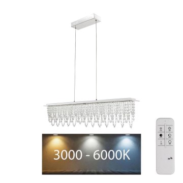 Globo - Кришталева підвісна LED люстра з регулюванням яскравості LED/24W/230V 3000-6000K + пульт дистанційного керування