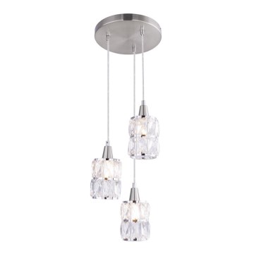 Globo - Кришталева підвісна люстра 3xE14/40W/230V