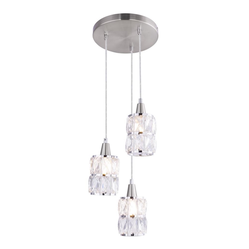 Globo - Кришталева підвісна люстра 3xE14/40W/230V