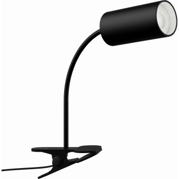 Гнучка лампа з затискачем PUNTO 1xGU10/9W/230V чорна
