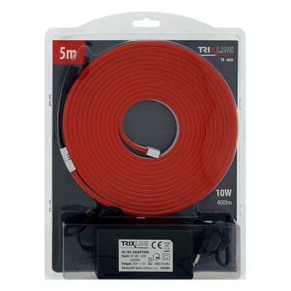 Гнучка світлодіодна стрічка NEON LED/10W/230V 5 м IP65 червона