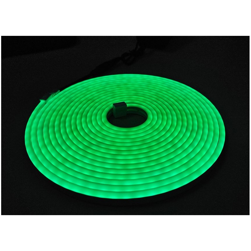 Гнучка світлодіодна стрічка NEON LED/10W/230V 5 м IP65 зелена