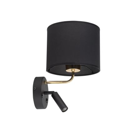 Гнучке світлодіодне світильник RICHI 1xE27/15W/230V + LED/3W/230V чорний