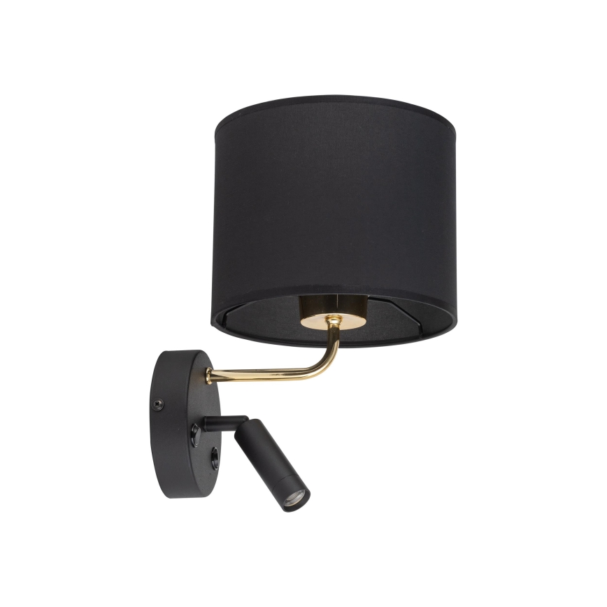 Гнучке світлодіодне світильник RICHI 1xE27/15W/230V + LED/3W/230V чорний