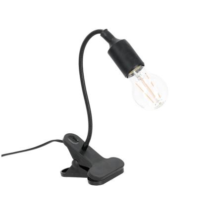 Гнучка настільна лампа з затискачем CLIP 1xE27/30W/230V чорний