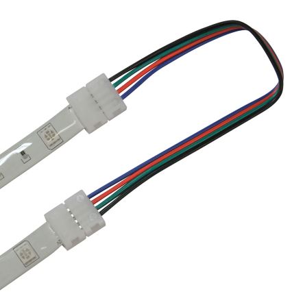 Гнучкий двосторонній роз'єм для світлодіодних стрічок RGB 4-контактний 10 мм