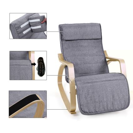 Гойдачне крісло RESTLY сіре