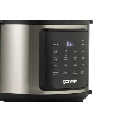 GORENJE GMC6SBK - Багатофункціональна мультиварка 6 л 8-в-1 1000 Вт/230 В нержавіюча сталь