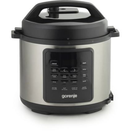 GORENJE GMC6SBK - Многофункциональная мультиварка 6 л, 8 в 1, 1000 Вт/230 В, нержавеющая сталь