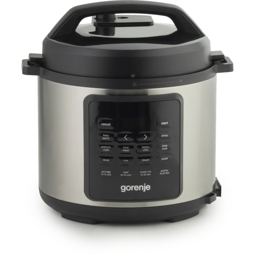 GORENJE GMC6SBK - Многофункциональная мультиварка 6 л, 8 в 1, 1000 Вт/230 В, нержавеющая сталь