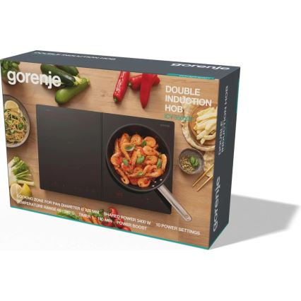 GORENJE ICY3500DGP - Двозонна індукційна варильна панель 3400W/230V