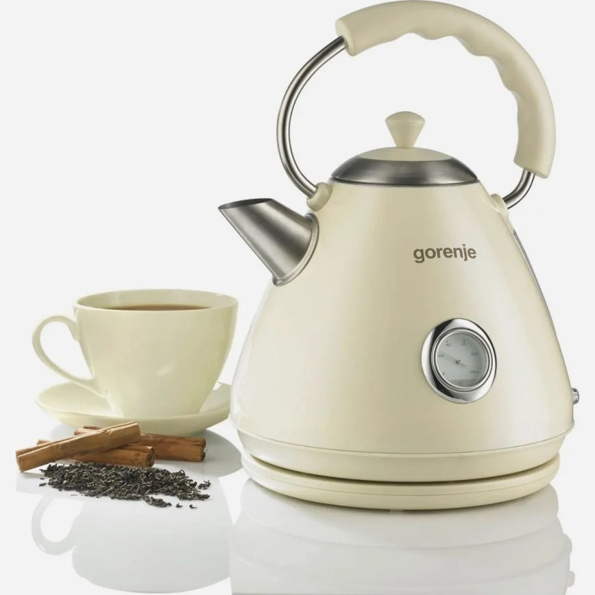 GORENJE K17CLI - Електрочайник 1,7 л 2200 Вт/230 В бежевий