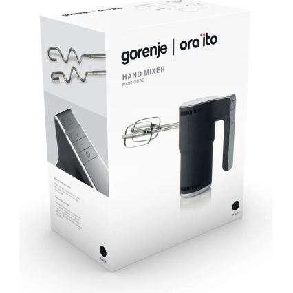 GORENJE M400ORAB - Ручной миксер 400 Вт/230 В черный/нержавеющая сталь