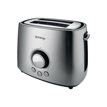 GORENJE T1000E - тостер з двома отворами та розігрівачем 1000 Вт/230 В нержавіюча сталь