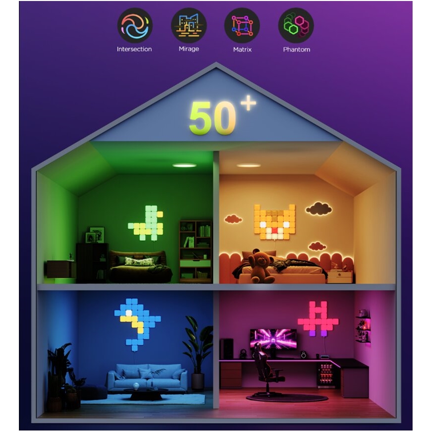 Govee - 10x Smart mini RGBIC панель Wi-Fi