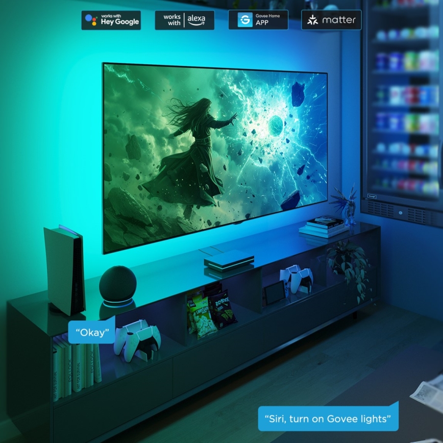 Govee - AI Sync Box 2 підсвічування для Smart TV RGBICW 55-65 Wi-Fi