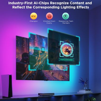 Govee - AI Sync Box 2 підсвічування для Smart TV RGBICW 55-65 Wi-Fi