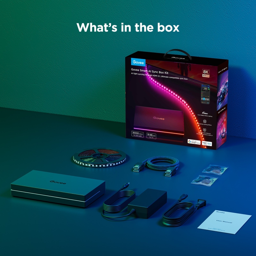 Govee - AI Sync Box 2 Smart TV RGBICW подсветка 55-65 Wi-Fi