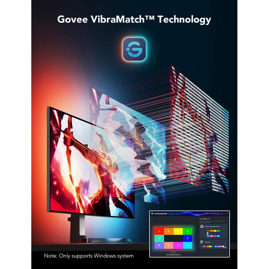 Govee - Dreamview G1 Smart LED RGBIC підсвітка монітора 27-34" Wi-Fi