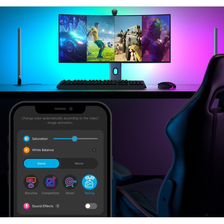 Govee - Dreamview G1 Smart LED RGBIC підсвітка монітора 27-34" Wi-Fi