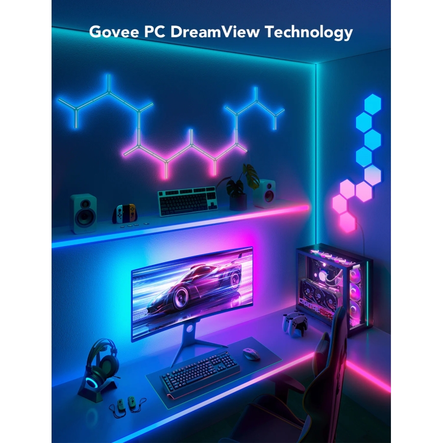 Govee - Dreamview G1 Smart LED RGBIC підсвітка монітора 27-34" Wi-Fi