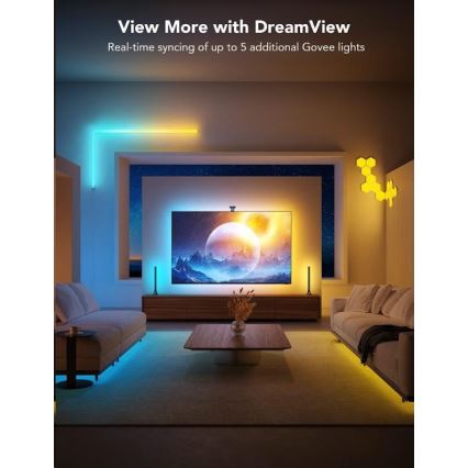 Govee - DreamView T2 DUAL TV 55-65 смарт-LED підсвічування RGBIC Wi-Fi + пульт дистанційного керування