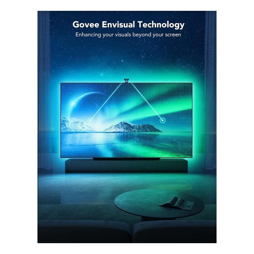 Govee - DreamView T2 DUAL TV 55-65 смарт-LED підсвічування RGBIC Wi-Fi + пульт дистанційного керування