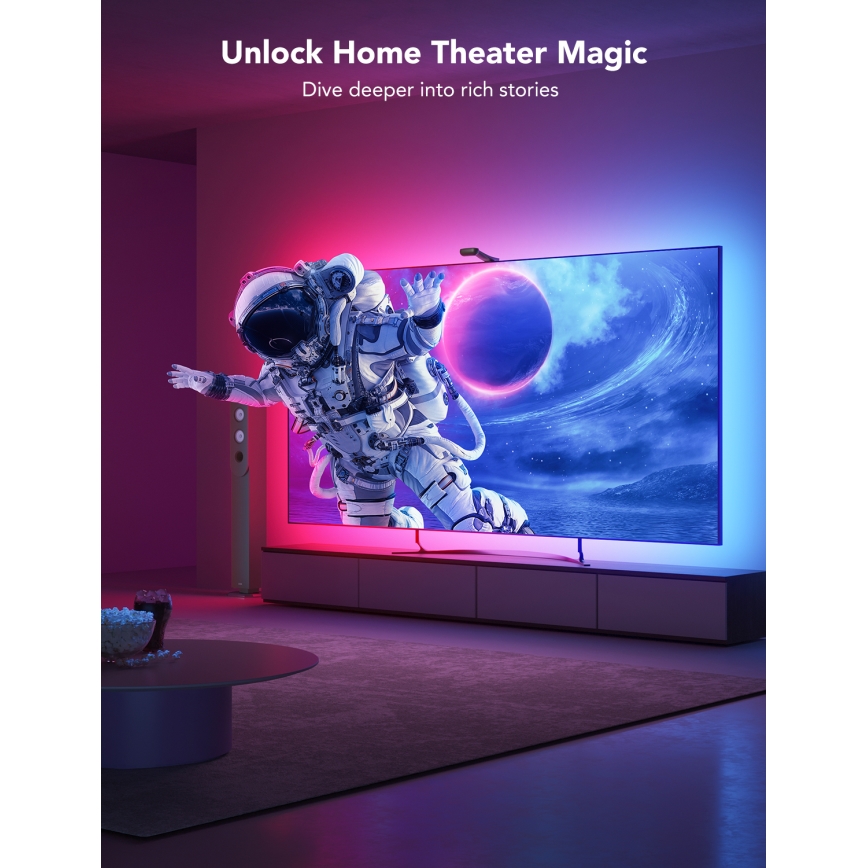 Govee - DreamView T2 DUAL TV 75-85 SMART LED підсвітка RGBIC Wi-Fi + пульт дистанційного керування