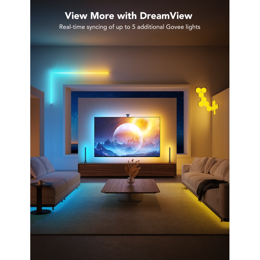 Govee - DreamView T2 DUAL TV 75-85 умная LED-подсветка RGBIC Wi-Fi + пульт дистанционного управления