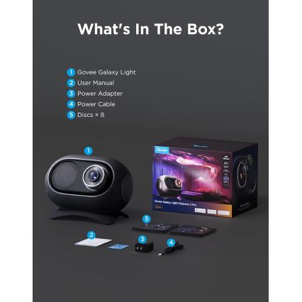 Govee - Galaxy Light Projector 2 Pro Matter с Wi-Fi-динамиком