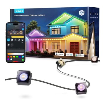 Govee - LED RGBIC гирлянда даунлайтов 30m Wi-Fi Matter IP67