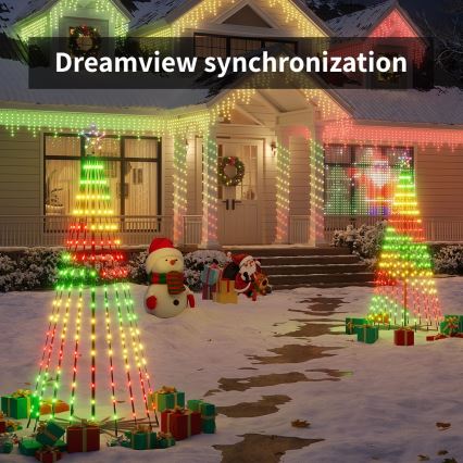 Govee - Світлодіодна RGBIC різдвяна ялинка зі зіркою LED/15W/230V IP65 1,8m Matter Wi-Fi