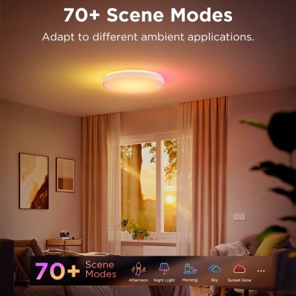Govee - LED RGBIC Стельовий світильник з регулюванням яскравості LED/49W/230V 2700-6500K Wi-Fi