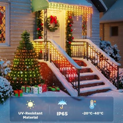 Govee - LED RGBIC Вулична гірлянда Smart бурульки 10 м Wi-Fi Matter IP65