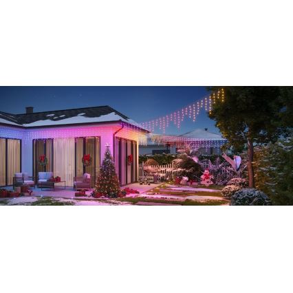 Govee - LED RGBIC Вулична гірлянда Smart бурульки 10 м Wi-Fi Matter IP65