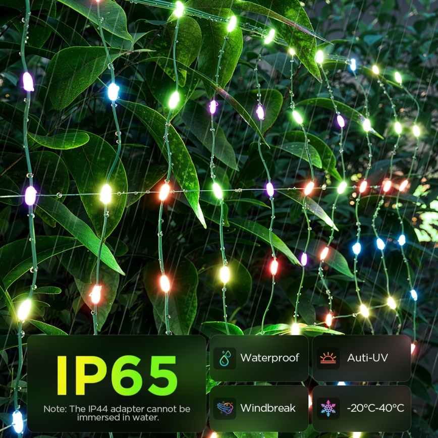 Govee - LED RGBIC Вулична мережа освітлення 143x85см Wi-Fi Matter IP65