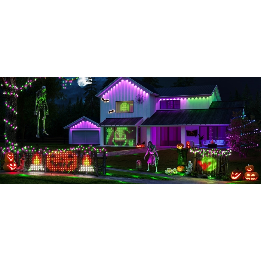 Govee - LED RGBIC зовнішня світлова сітка 143x85cm Wi-Fi Matter IP65