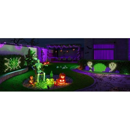 Govee - LED RGBIC зовнішня світлова сітка 143x85cm Wi-Fi Matter IP65