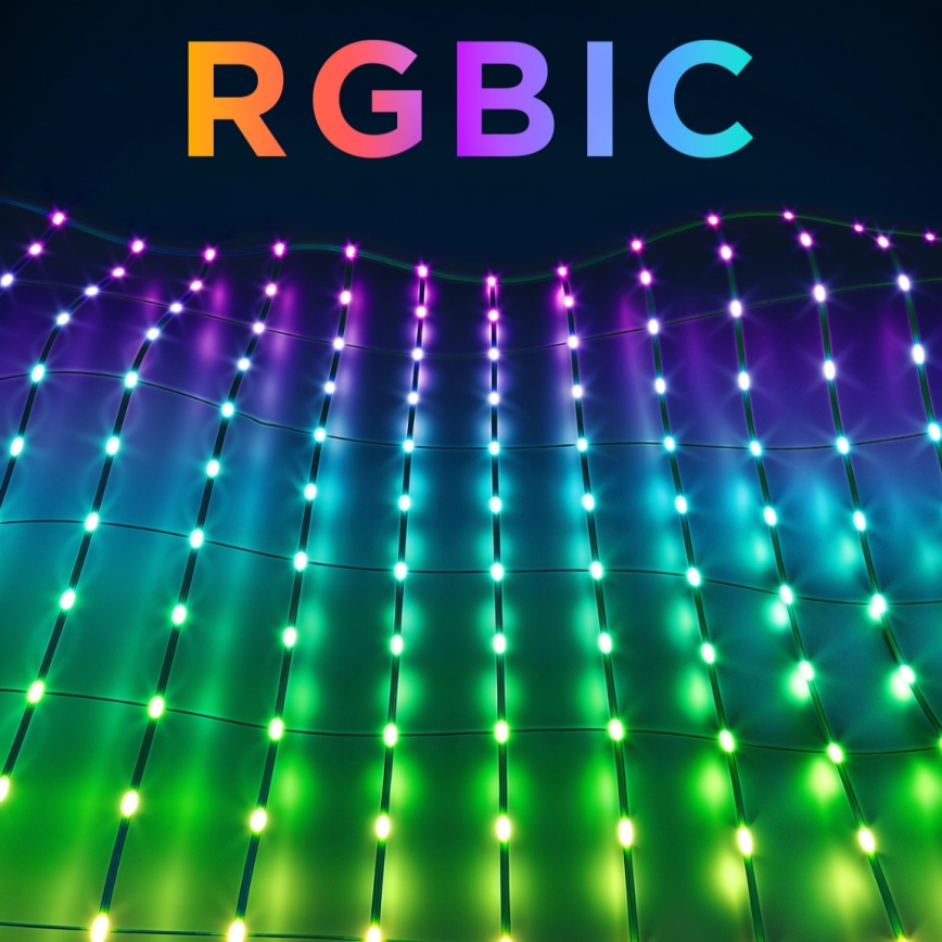 Govee - LED RGBIC зовнішня світлова сітка 143x85cm Wi-Fi Matter IP65