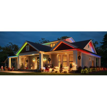 Govee - LED RGBICW Уличная рождественская гирлянда 2700-6500K 20 м Wi-Fi Matter IP66