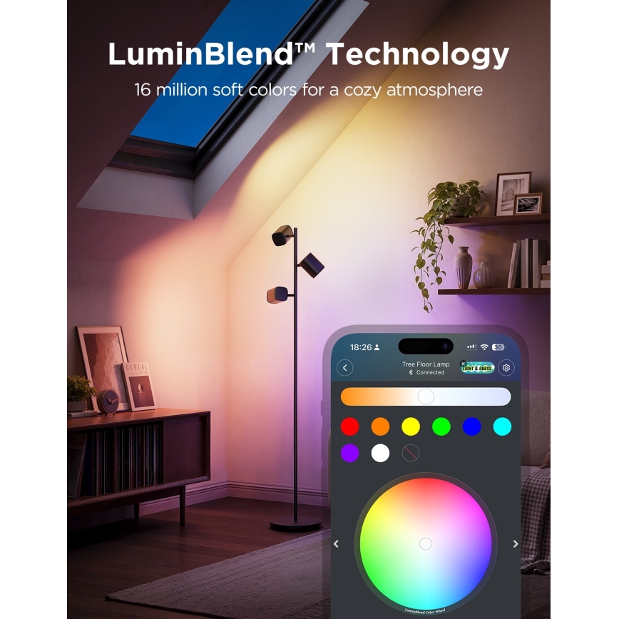 Govee - LED RGBICWW Диммируемая напольная лампа TREE MATTER LED/48W/230V Wi-Fi