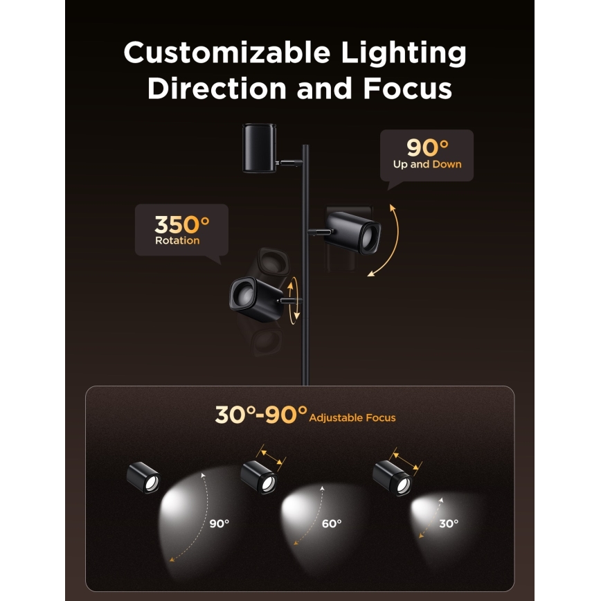 Govee - LED RGBICWW Диммируемая напольная лампа TREE MATTER LED/48W/230V Wi-Fi