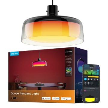 Govee - LED RGBICWW Диммируемый подвесной светильник на тросе LED/21W/230V Matter Wi-Fi
