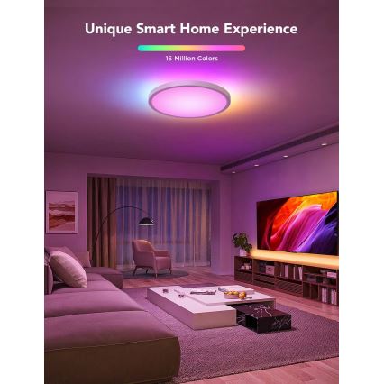 Govee - диммируемый светодиодный потолочный светильник RGBICWW, 29 Вт, 230 В, диаметр 30 см, матовый, Wi‑Fi