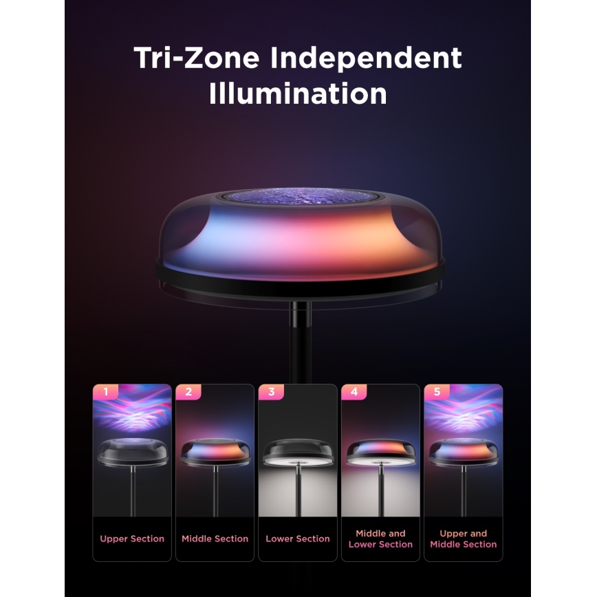 Govee - LED RGBICWW диммируемый напольный торшер UPLIGHTER MATTER LED/24 Вт/230 В Wi-Fi