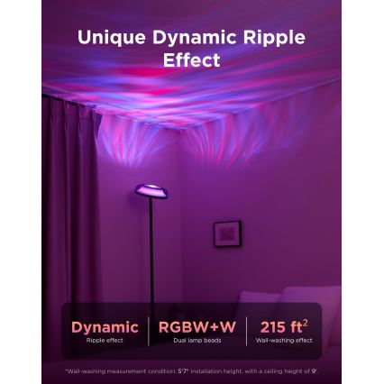 Govee - LED RGBICWW диммируемый напольный торшер UPLIGHTER MATTER LED/24 Вт/230 В Wi-Fi