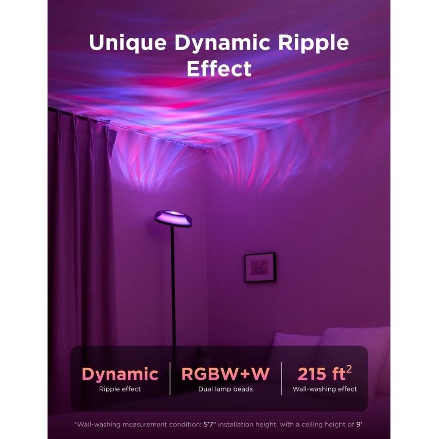 Govee - LED RGBICWW диммируемый напольный торшер UPLIGHTER MATTER LED/24 Вт/230 В Wi-Fi