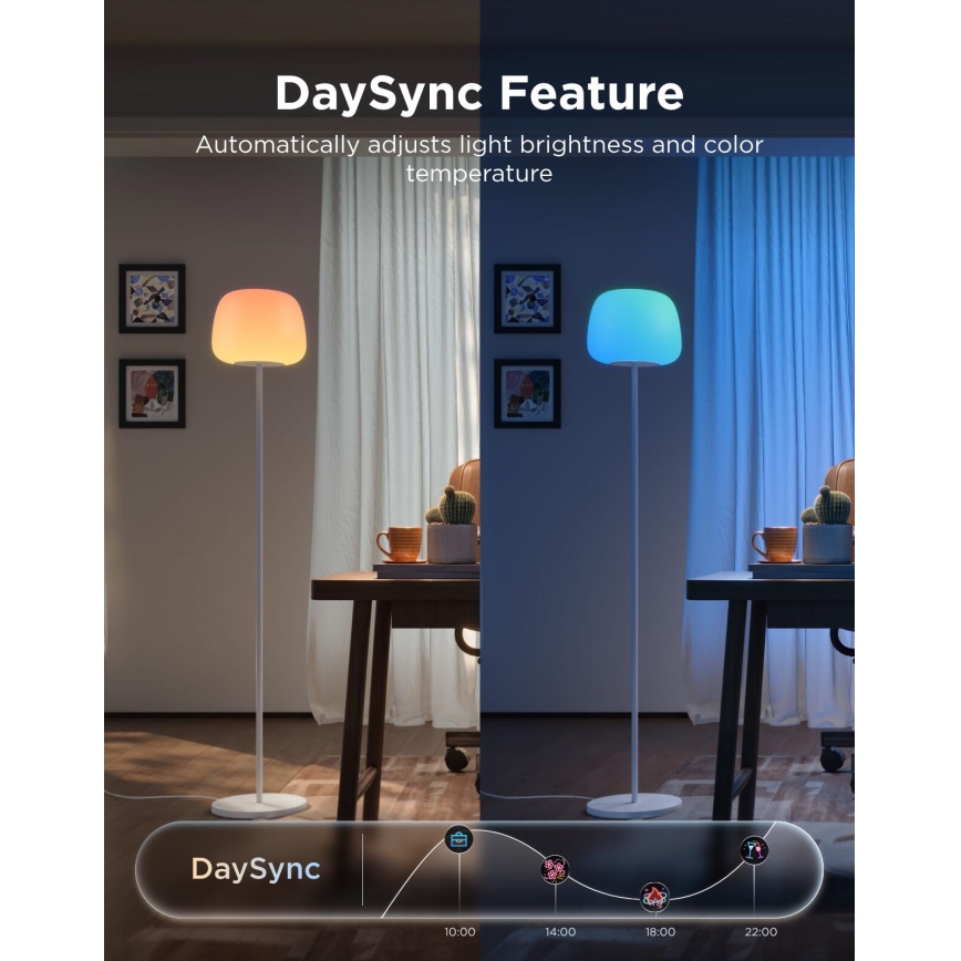 Govee - LED RGBICWW Регулируемая по яркости напольная лампа LANTERN MATTER LED/24W/230V Wi-Fi 160 cm